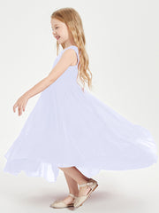 Cascading Skirt Boho Dresses for Junior Bridesmaids Lavender