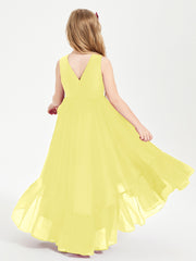 Cascading Skirt Boho Dresses for Junior Bridesmaids Lemon