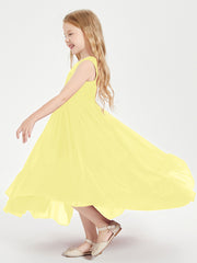 Cascading Skirt Boho Dresses for Junior Bridesmaids Lemon