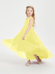 Cascading Skirt Boho Dresses for Junior Bridesmaids Lemon
