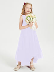 Cascading Skirt Boho Dresses for Junior Bridesmaids Lilac