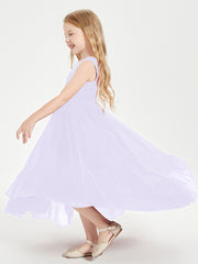 Cascading Skirt Boho Dresses for Junior Bridesmaids Lilac
