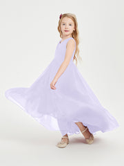 Cascading Skirt Boho Dresses for Junior Bridesmaids Lilac