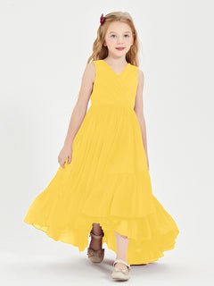 Cascading Skirt Boho Dresses for Junior Bridesmaids Marigold