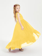 Cascading Skirt Boho Dresses for Junior Bridesmaids Marigold