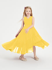 Cascading Skirt Boho Dresses for Junior Bridesmaids Marigold
