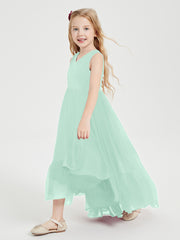 Cascading Skirt Boho Dresses for Junior Bridesmaids Mint Green