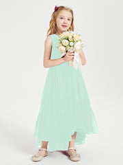 Cascading Skirt Boho Dresses for Junior Bridesmaids Mint Green