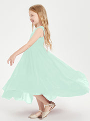 Cascading Skirt Boho Dresses for Junior Bridesmaids Mint Green
