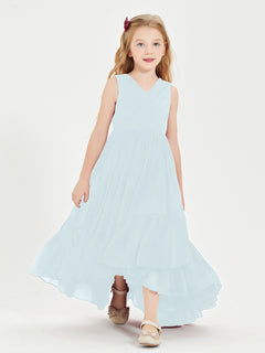 Cascading Skirt Boho Dresses for Junior Bridesmaids Mist