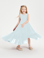 Cascading Skirt Boho Dresses for Junior Bridesmaids Mist