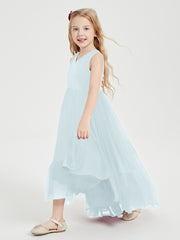 Cascading Skirt Boho Dresses for Junior Bridesmaids Mist