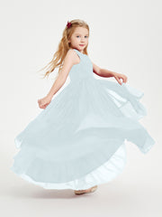 Cascading Skirt Boho Dresses for Junior Bridesmaids Mist