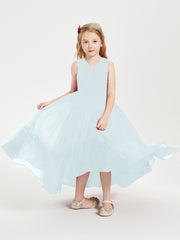 Cascading Skirt Boho Dresses for Junior Bridesmaids Mist