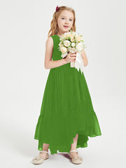 Cascading Skirt Boho Dresses for Junior Bridesmaids Moss