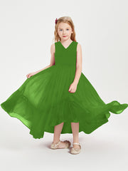 Cascading Skirt Boho Dresses for Junior Bridesmaids Moss