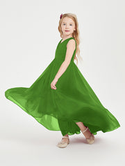Cascading Skirt Boho Dresses for Junior Bridesmaids Moss