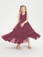 Cascading Skirt Boho Dresses for Junior Bridesmaids Mulberry