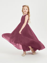Cascading Skirt Boho Dresses for Junior Bridesmaids Mulberry