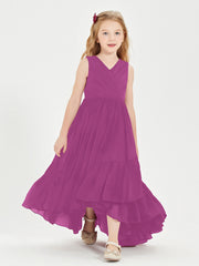 Cascading Skirt Boho Dresses for Junior Bridesmaids Orchid