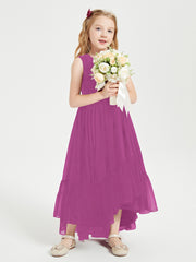 Cascading Skirt Boho Dresses for Junior Bridesmaids Orchid