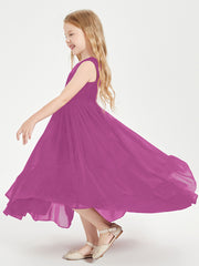 Cascading Skirt Boho Dresses for Junior Bridesmaids Orchid