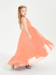 Cascading Skirt Boho Dresses for Junior Bridesmaids Papaya