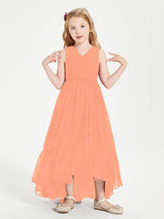 Cascading Skirt Boho Dresses for Junior Bridesmaids Papaya