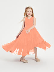 Cascading Skirt Boho Dresses for Junior Bridesmaids Papaya