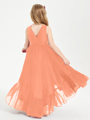 Cascading Skirt Boho Dresses for Junior Bridesmaids Papaya