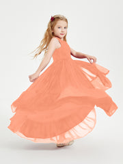 Cascading Skirt Boho Dresses for Junior Bridesmaids Papaya