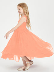 Cascading Skirt Boho Dresses for Junior Bridesmaids Papaya