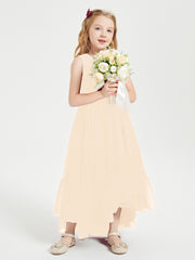Cascading Skirt Boho Dresses for Junior Bridesmaids Peach