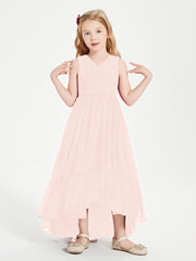 Cascading Skirt Boho Dresses for Junior Bridesmaids Pearl Pink
