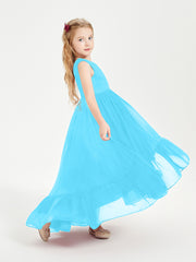 Cascading Skirt Boho Dresses for Junior Bridesmaids Pool