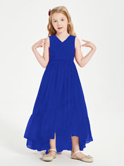 Cascading Skirt Boho Dresses for Junior Bridesmaids Royal Blue