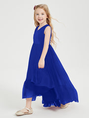 Cascading Skirt Boho Dresses for Junior Bridesmaids Royal Blue