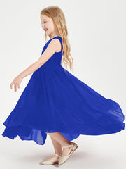 Cascading Skirt Boho Dresses for Junior Bridesmaids Royal Blue