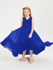 Cascading Skirt Boho Dresses for Junior Bridesmaids Royal Blue
