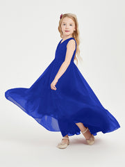 Cascading Skirt Boho Dresses for Junior Bridesmaids Royal Blue