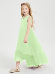 Cascading Skirt Boho Dresses for Junior Bridesmaids Sage