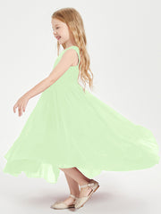Cascading Skirt Boho Dresses for Junior Bridesmaids Sage