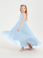 Cascading Skirt Boho Dresses for Junior Bridesmaids Sky Blue