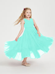 Cascading Skirt Boho Dresses for Junior Bridesmaids Spa