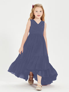 Cascading Skirt Boho Dresses for Junior Bridesmaids Stormy