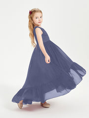 Cascading Skirt Boho Dresses for Junior Bridesmaids Stormy