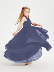 Cascading Skirt Boho Dresses for Junior Bridesmaids Stormy