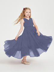 Cascading Skirt Boho Dresses for Junior Bridesmaids Stormy