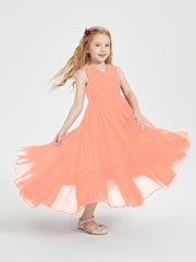 Cascading Skirt Boho Dresses for Junior Bridesmaids Sunset