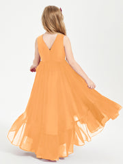 Cascading Skirt Boho Dresses for Junior Bridesmaids Tangerine